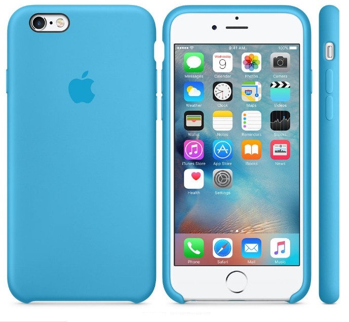 Чохол Apple Leather для iPhone 6/6s original Blue